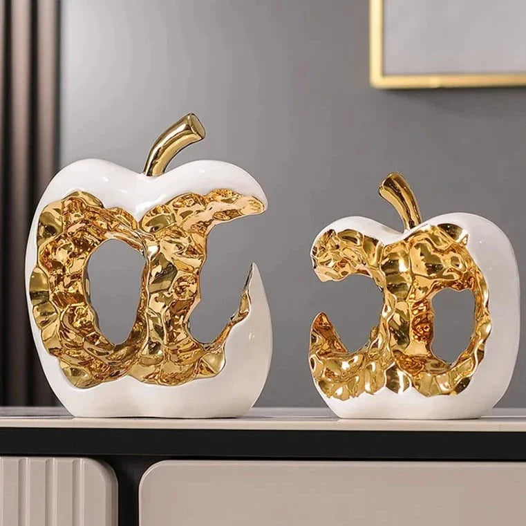 Golden Glow Apple Sculpture