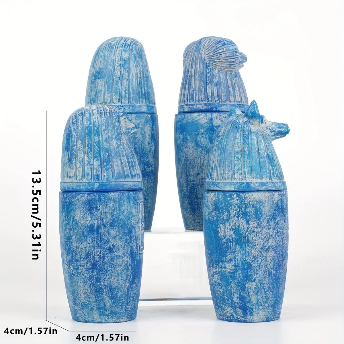 Egyptian Canopic Jars 14 cm – Set of 4 Pieces