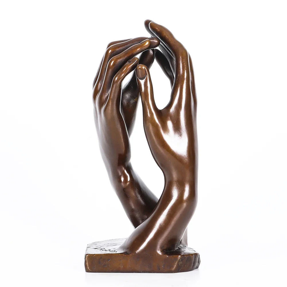 Bronze Statue The Cathedral by Rodin <br> Reproduction 21 cm