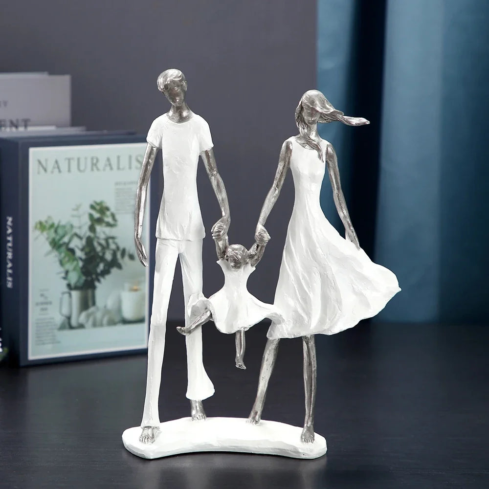 Family Statuette <br> 3 People 35 cm