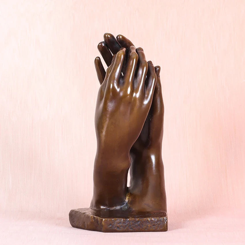 Bronze Statue The Cathedral by Rodin <br> Reproduction 21 cm