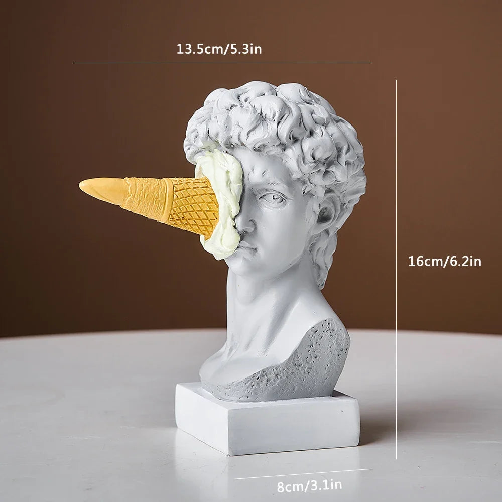 Modern David Bust Statue 16 cm