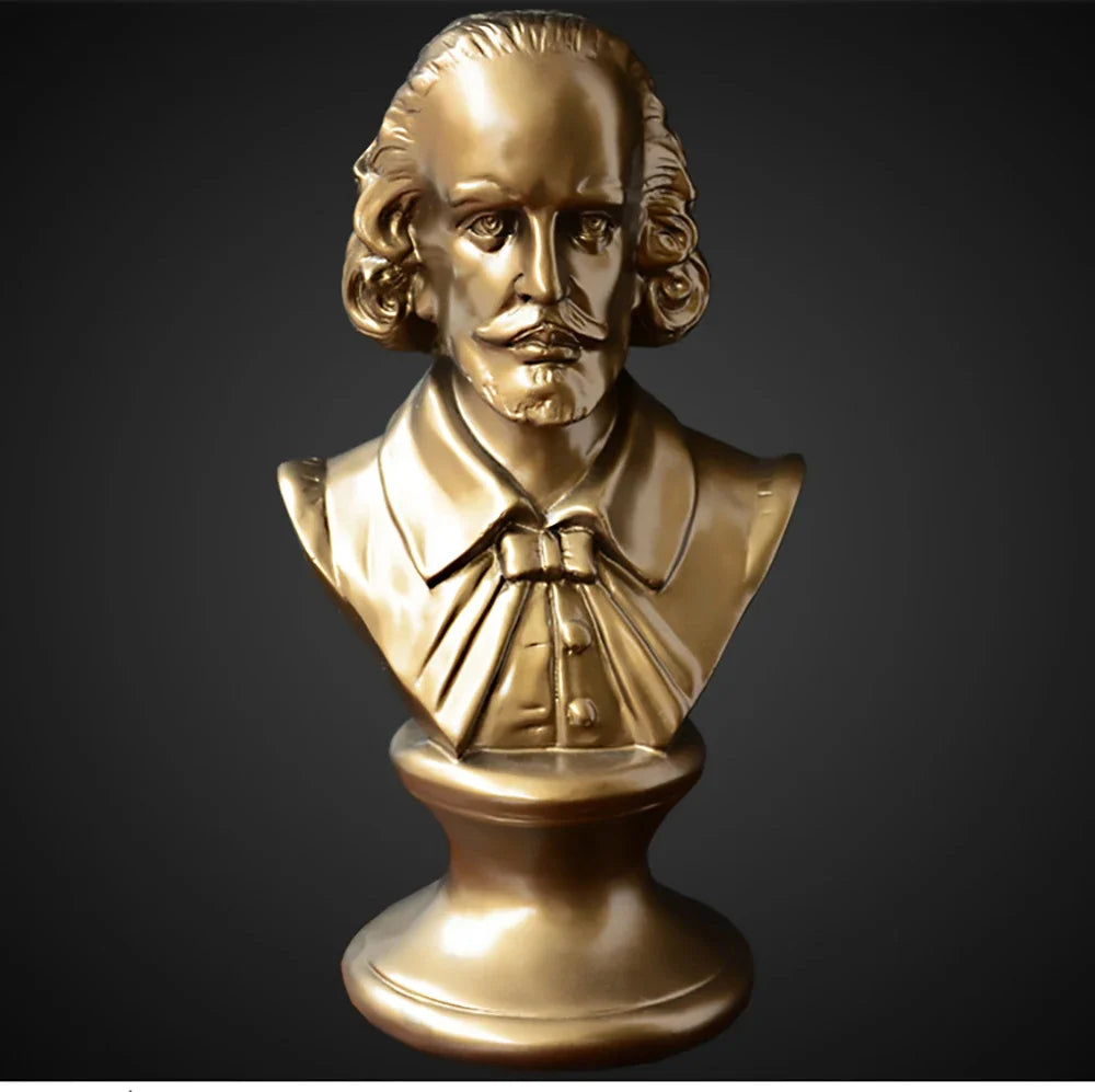 Gold Shakespeare Bust 30 cm