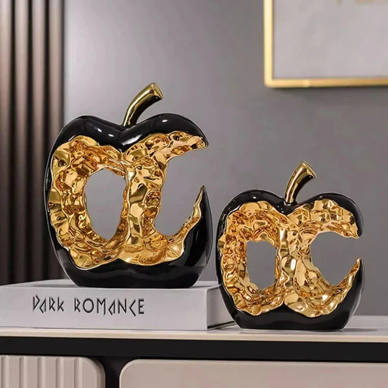 Golden Glow Apple Sculpture