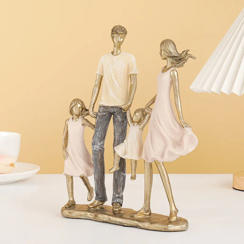 Family Statuette <br> 4 People 24 cm