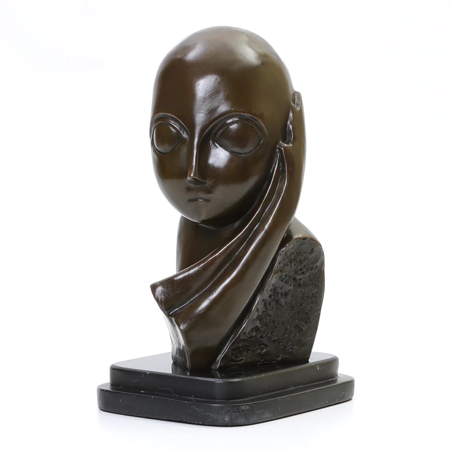 Bronze Statue, Reproduction of Brancusi's Mademoiselle Pogany I, 27 cm