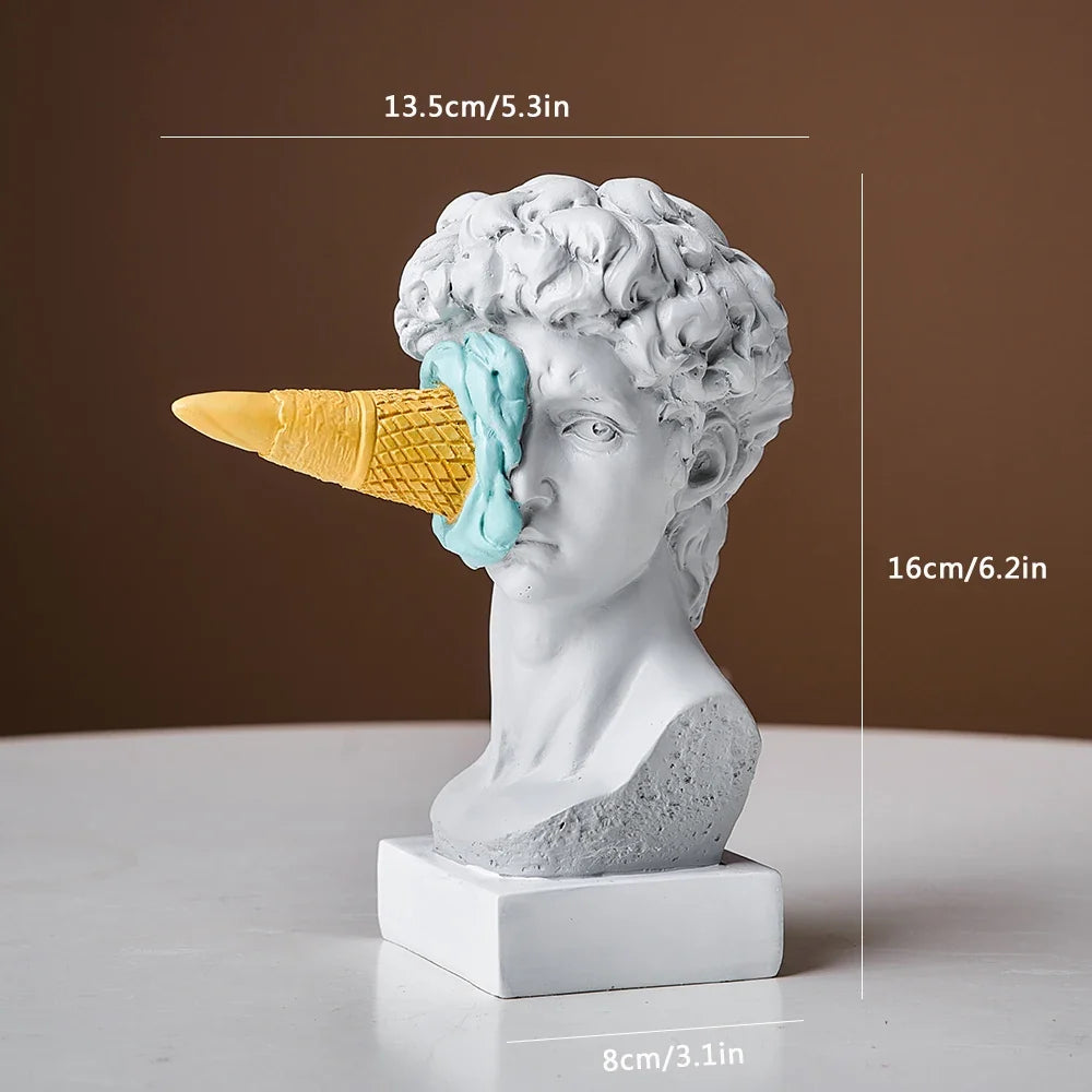 Modern David Bust Statue 16 cm