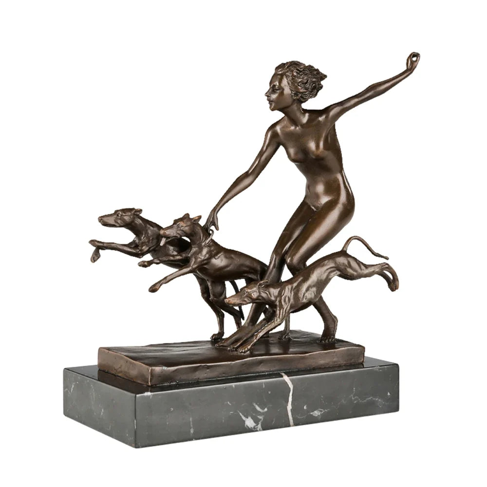 Bronze Diana the Huntress Statue