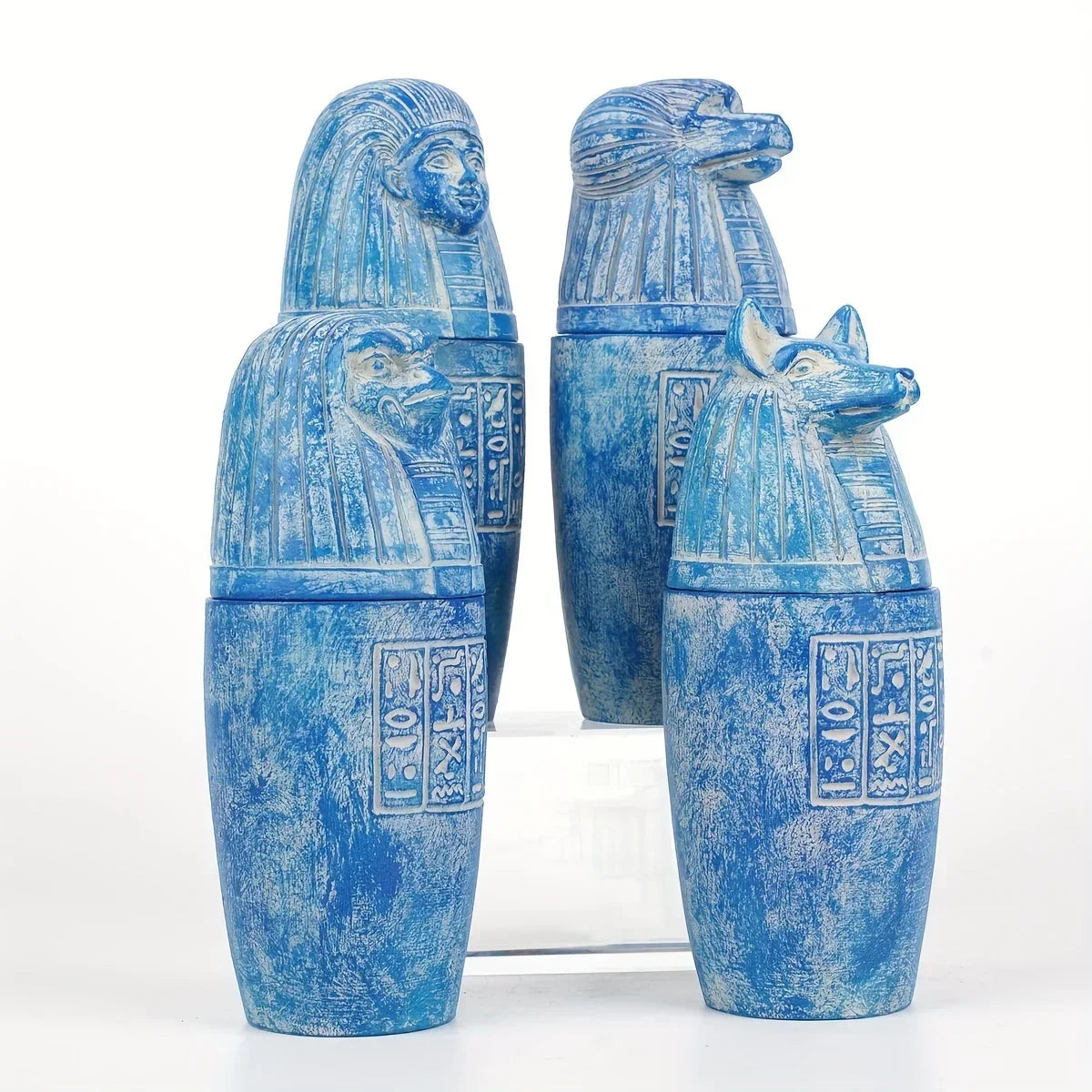 Egyptian Canopic Jars 14 cm – Set of 4 Pieces