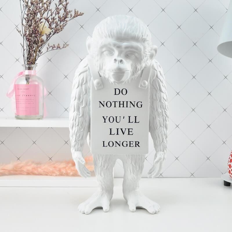 Gorilla Statue <br/> Banksy Brandalism Monkey 36 cm