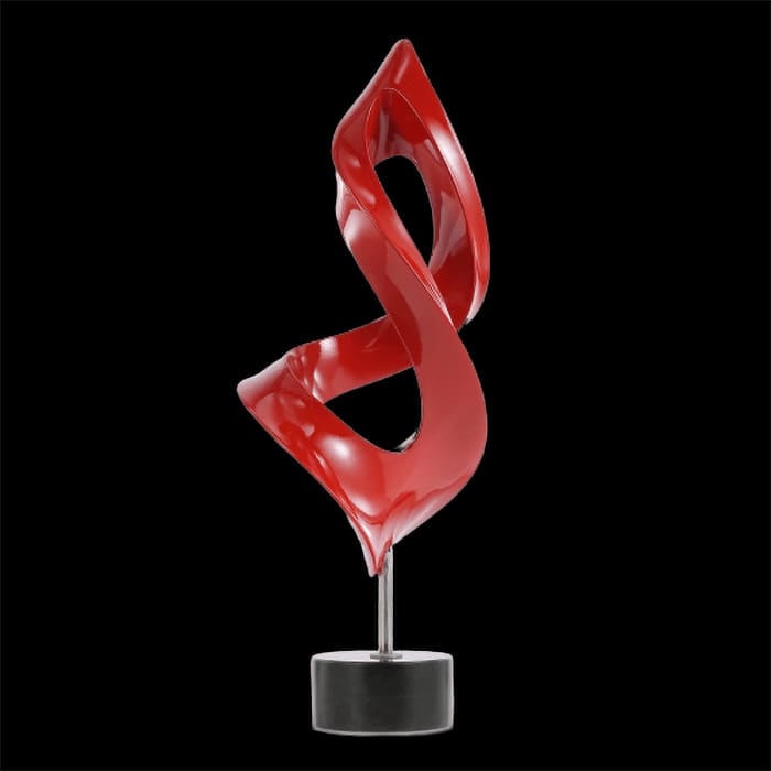 Abstract Sculpture <br/> Red Design 37 cm