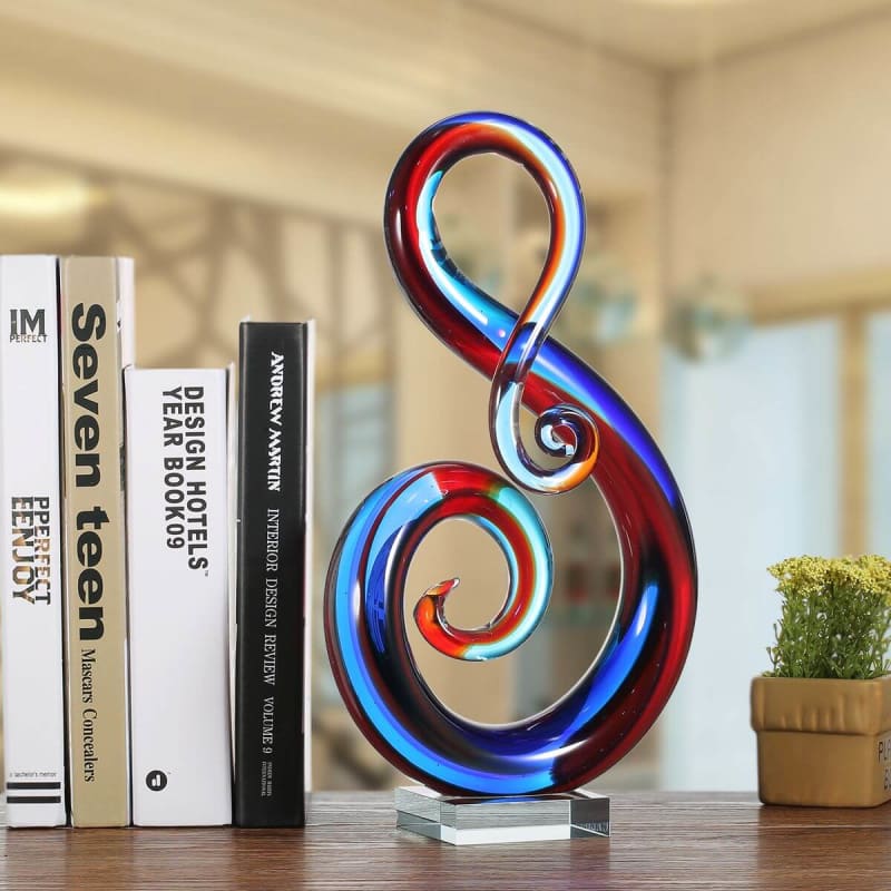 Modern Sculpture <br/> Multicolor Design Glass