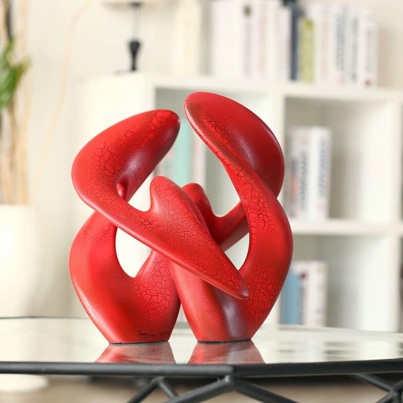 Abstract Sculpture <br/> Red Union 40 cm