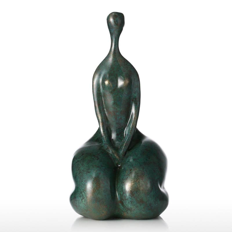 Curvy Woman Statue <br/> Seated Alone 30 cm