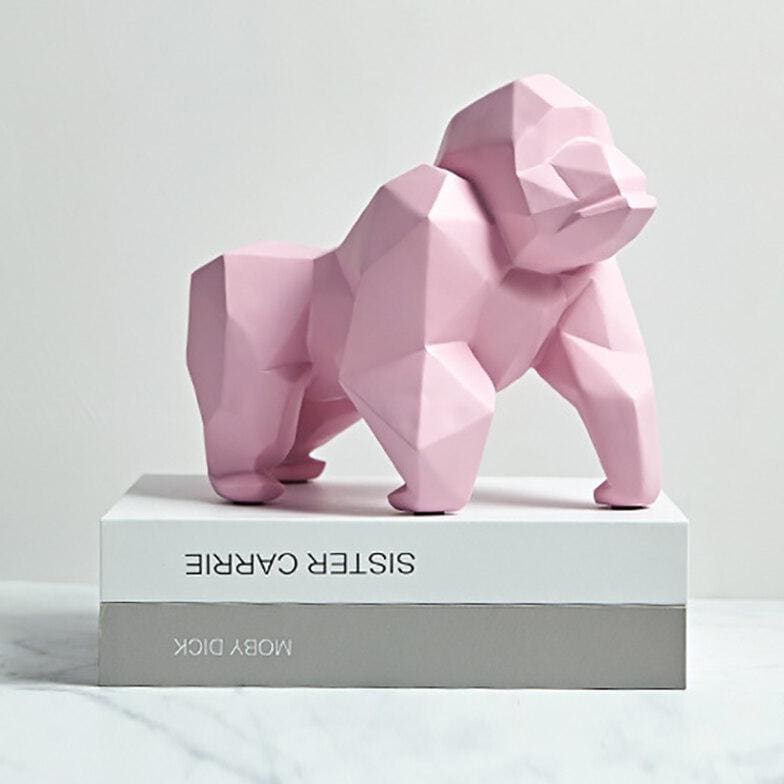 Origami Gorilla Statue, Resin, 22 cm