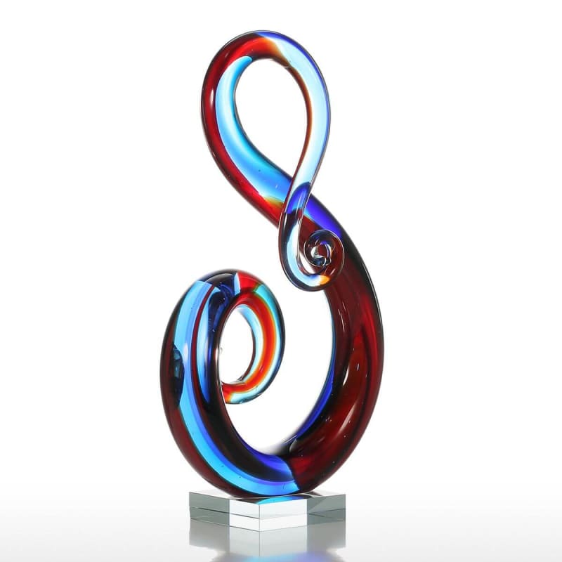Modern Sculpture <br/> Multicolor Design Glass