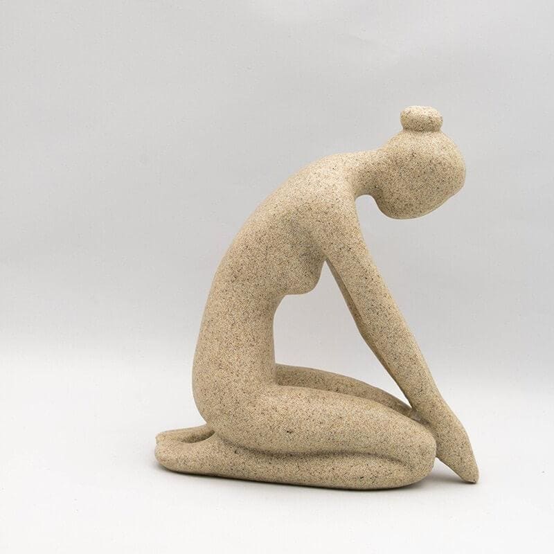 Woman Statue <br/> Zen Yogi Statue, Stone, 15 / 24 cm