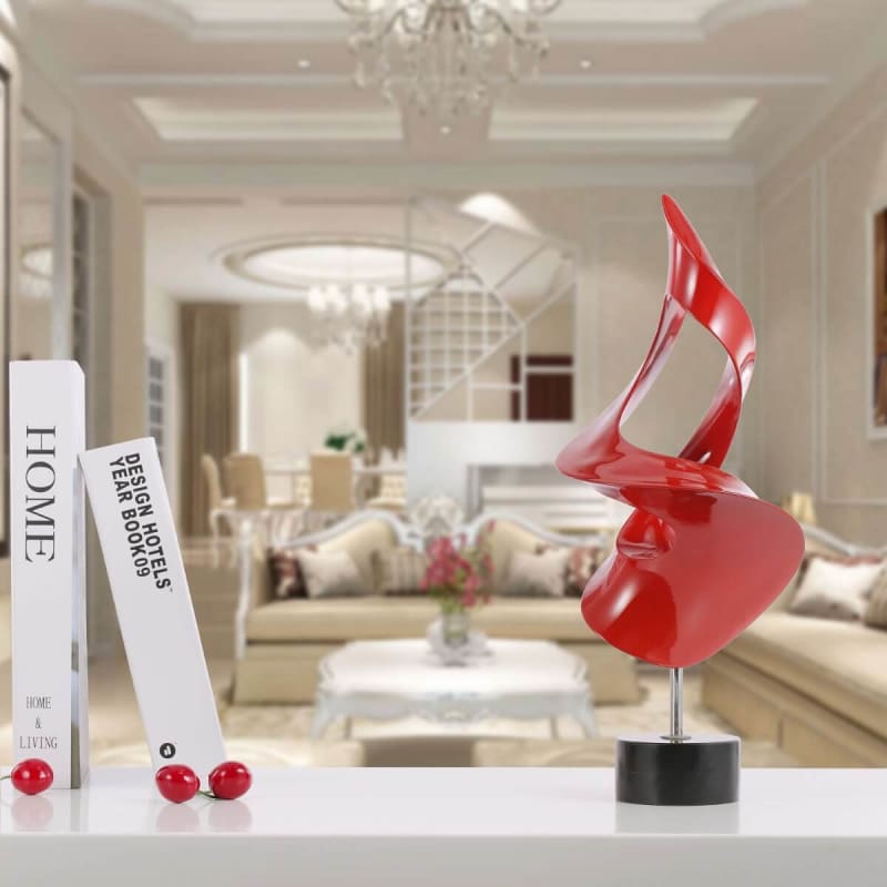 Abstract Sculpture <br/> Red Design 37 cm