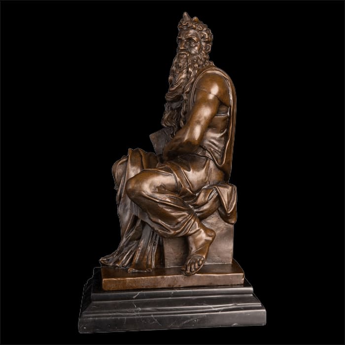 Bronze Sculpture <br/> Michelangelo's Moses Statue 29 cm