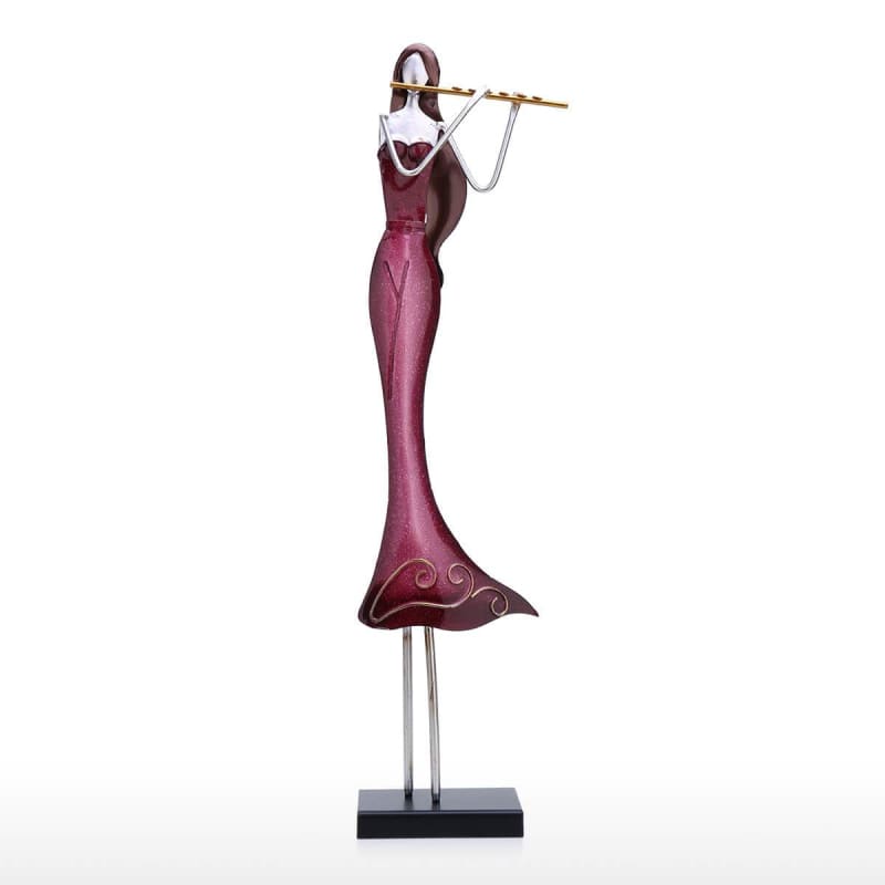 Woman Statue <br/> Metal Musician 50 cm