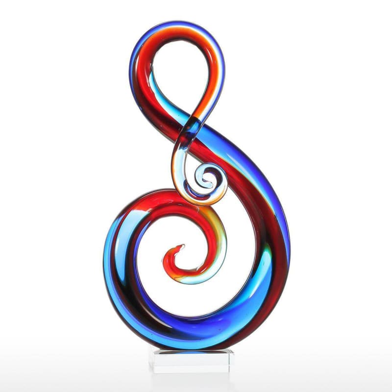 Modern Sculpture <br/> Multicolor Design Glass