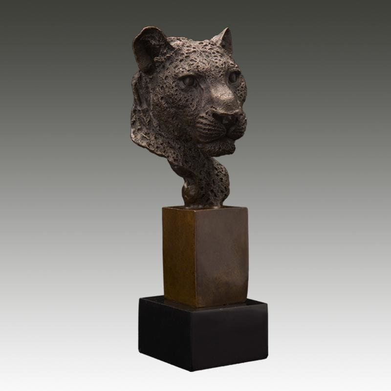 Bronze Panther Sculpture <br/> Deluxe Replica 21 cm