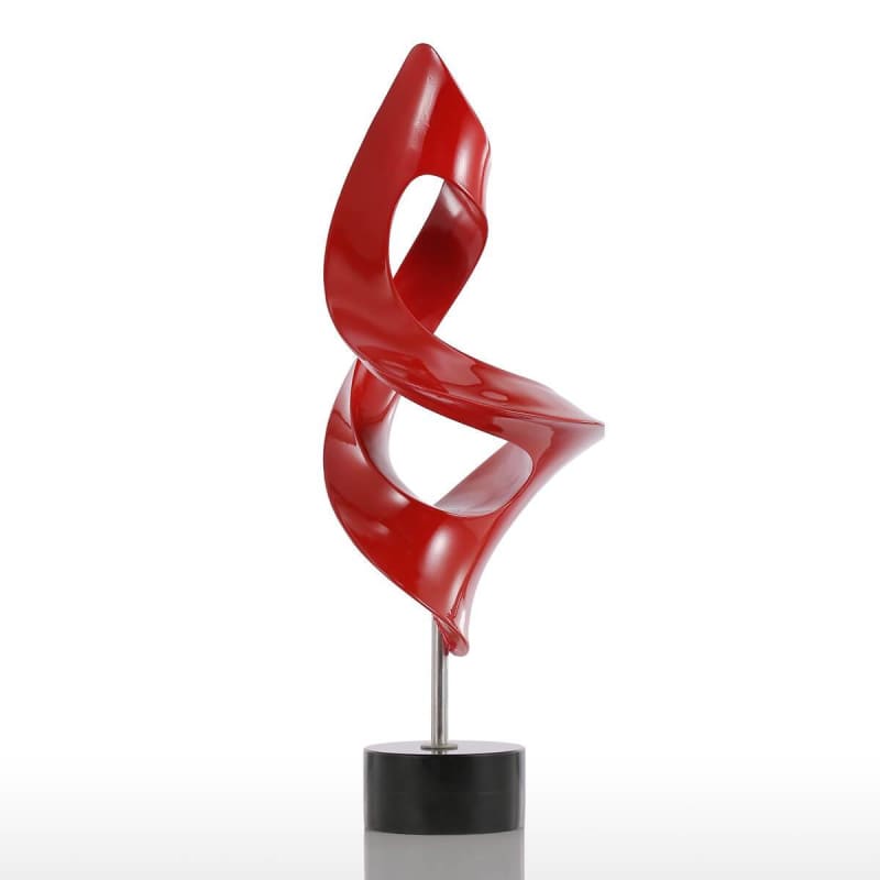 Abstract Sculpture <br/> Red Design 37 cm
