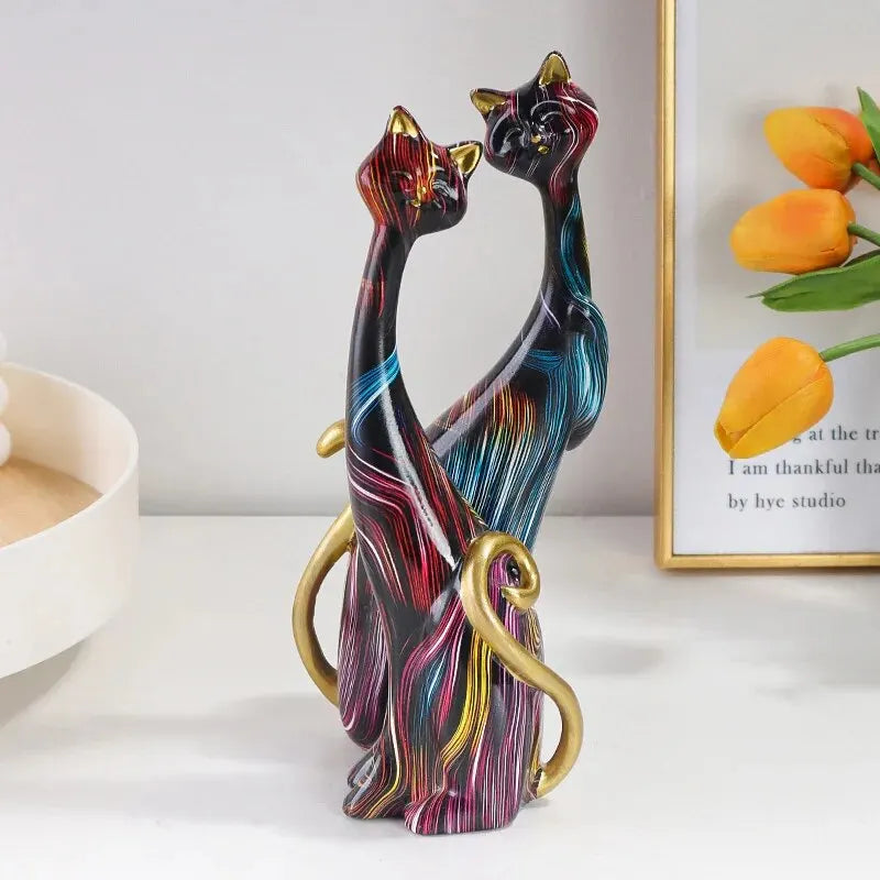 Nordic Cat Sculptures - Set of 2