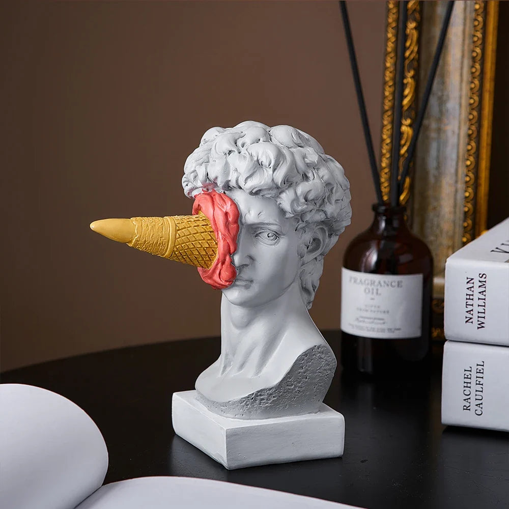 Modern David Bust Statue 16 cm