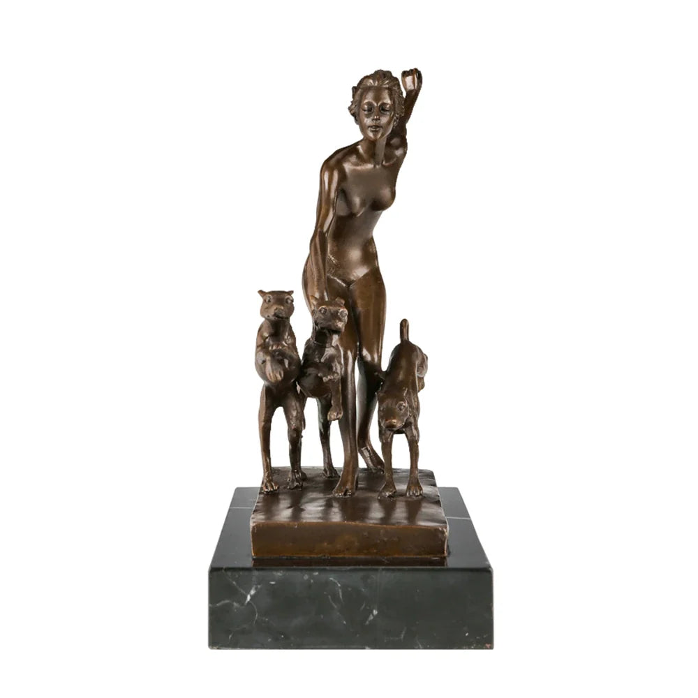 Bronze Diana the Huntress Statue