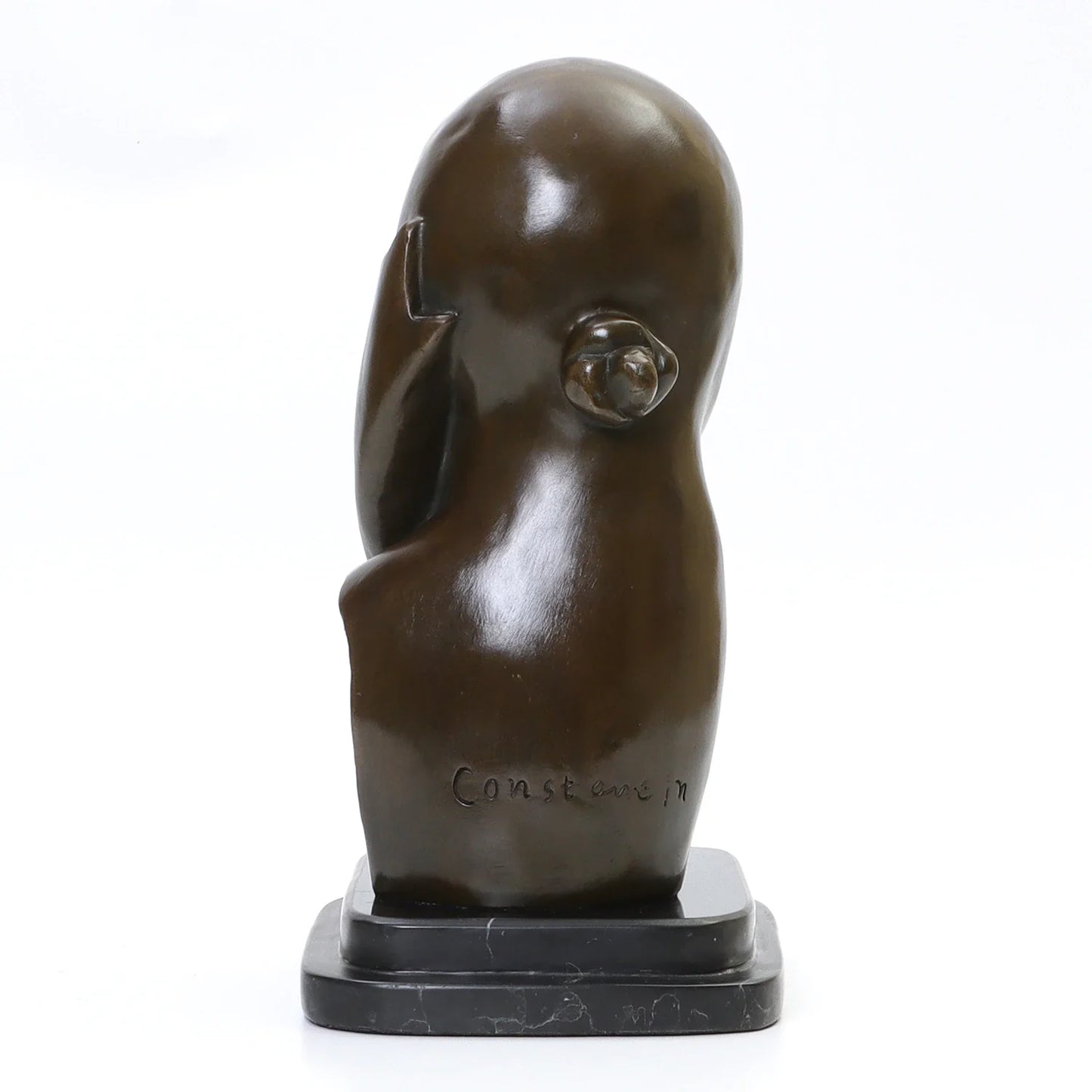 Bronze Statue, Reproduction of Brancusi's Mademoiselle Pogany I, 27 cm