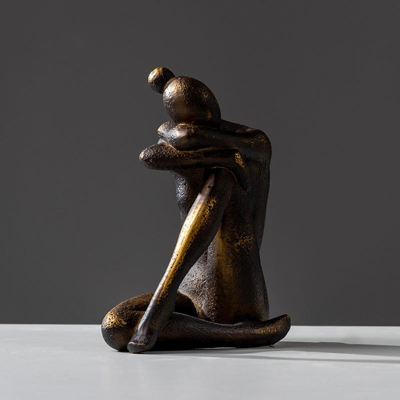 Seated Woman Statuette 16 cm