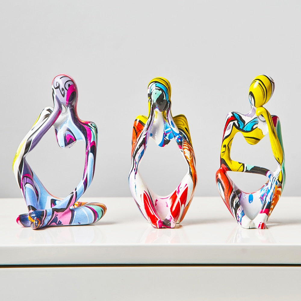Contemporary Sculpture <br> Graffiti Thinker Statuette