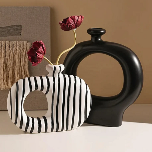 Stripes & Stems Vase