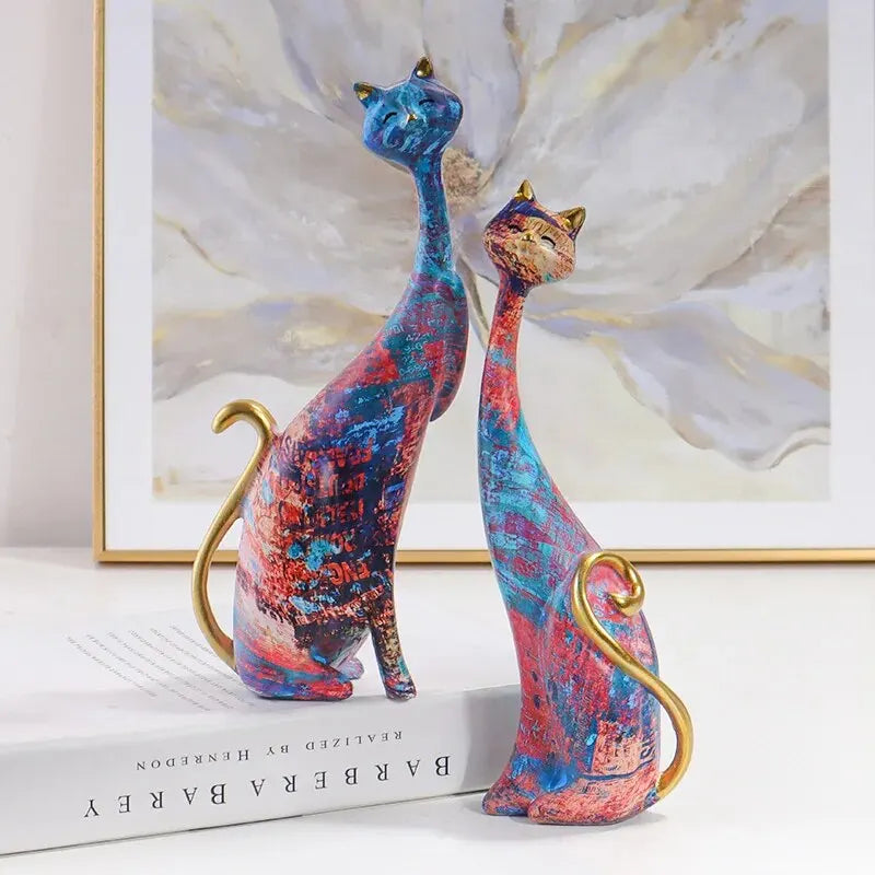 Nordic Cat Sculptures - Set of 2