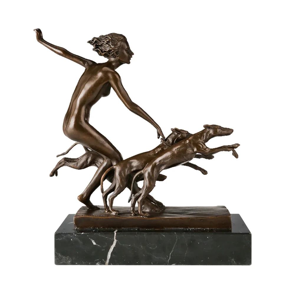 Bronze Diana the Huntress Statue