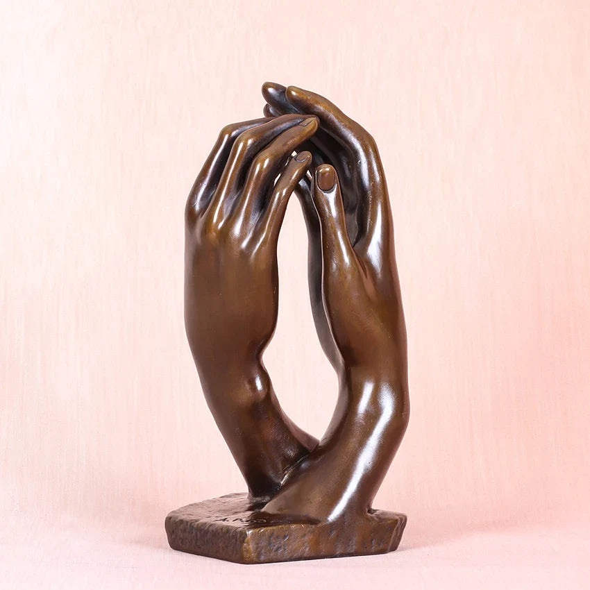 Bronze Statue The Cathedral by Rodin <br> Reproduction 21 cm
