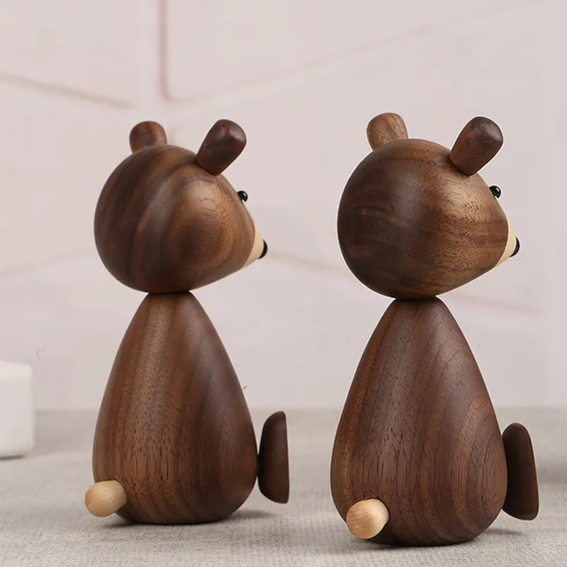 Nordic Wooden Bear Sculptures