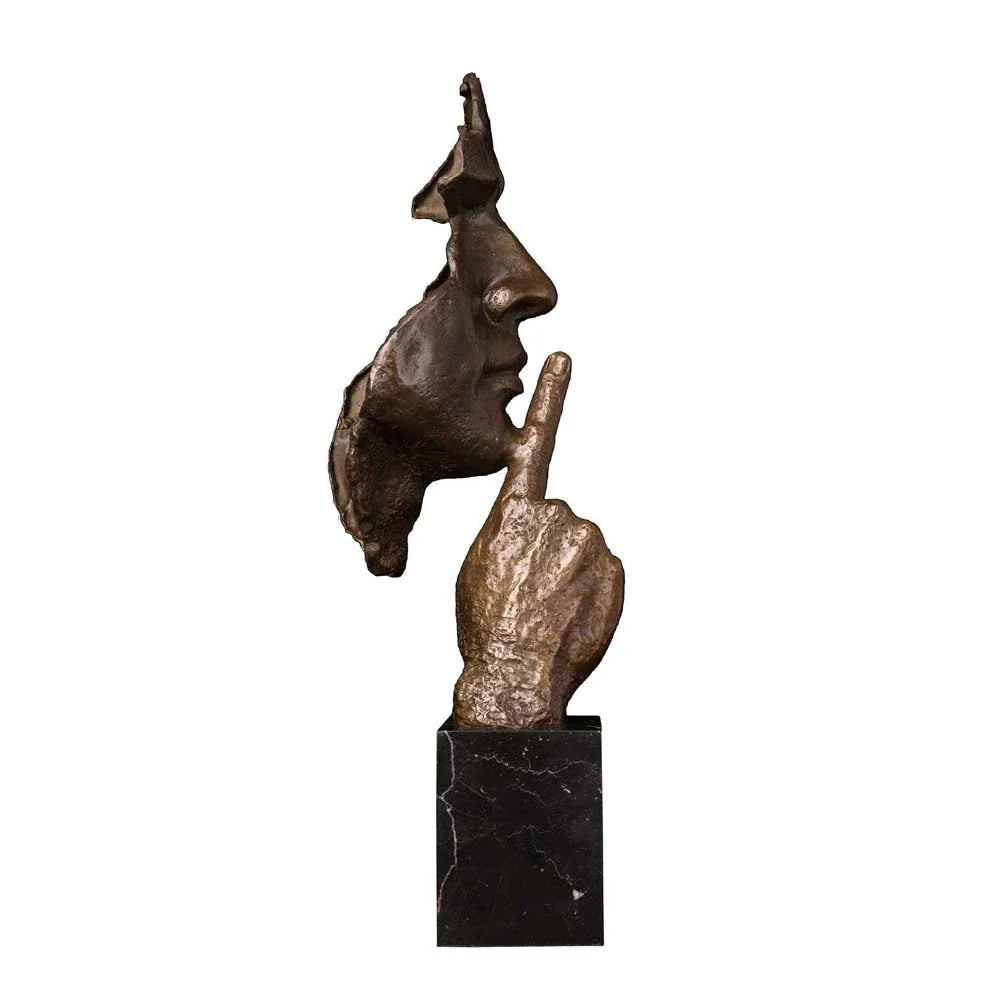 Bronze Sculpture <br/> Silence Statue 50 cm