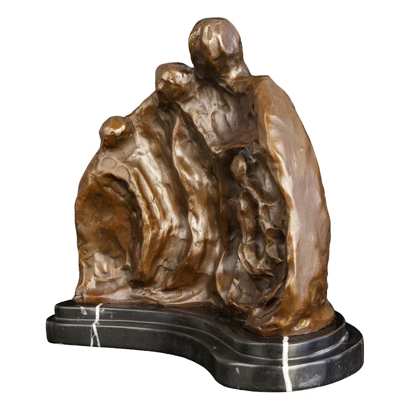 Abstract Bronze Sculpture <br/> Family 25 cm