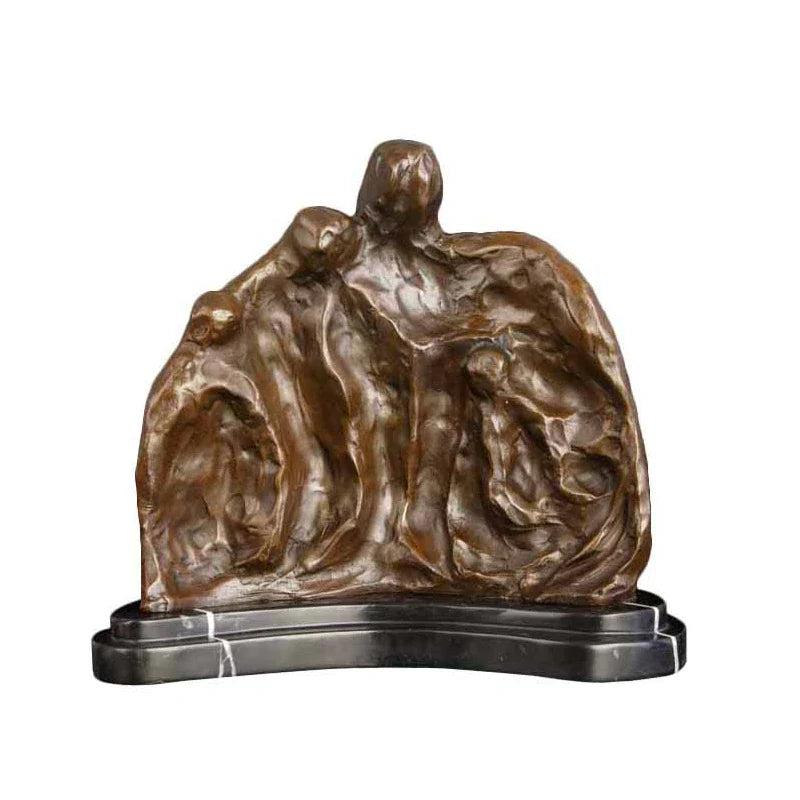 Abstract Bronze Sculpture <br/> Family 25 cm
