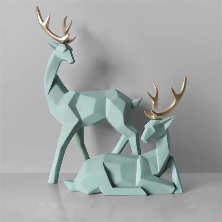 Deer Statue <br/> Origami Doe (Two Pieces)