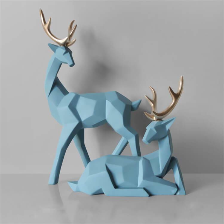 Deer Statue <br/> Origami Doe (Two Pieces)