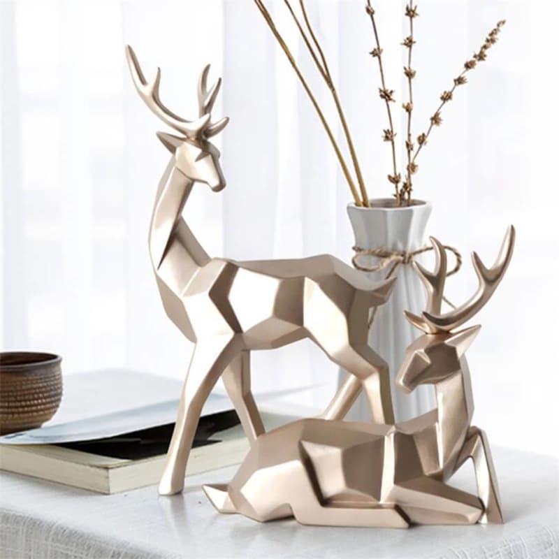 Deer Statue <br/> Origami Doe (Two Pieces)