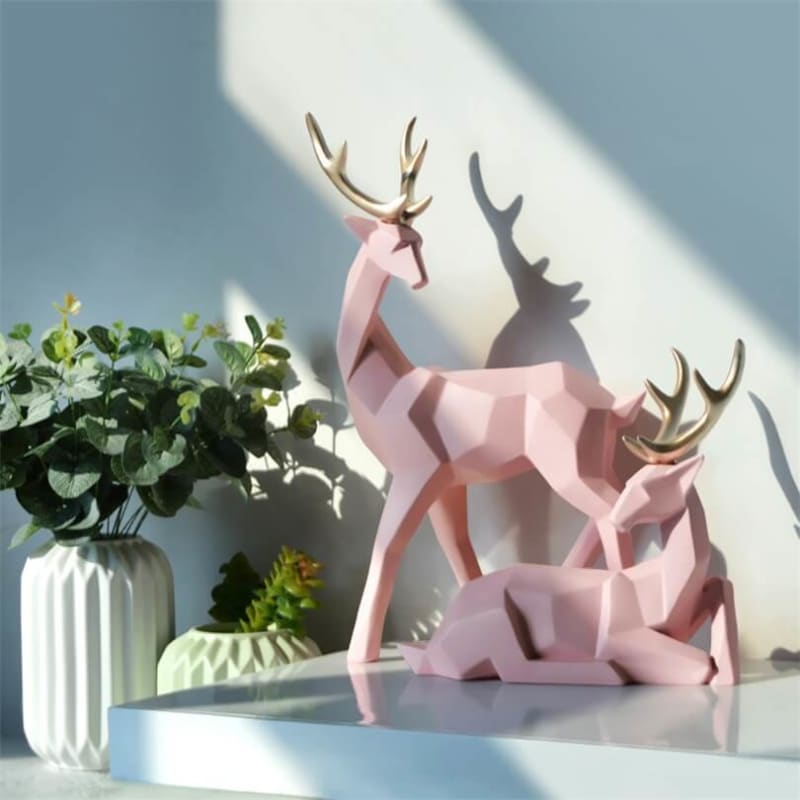 Deer Statue <br/> Origami Doe (Two Pieces)