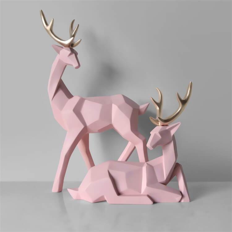 Deer Statue <br/> Origami Doe (Two Pieces)