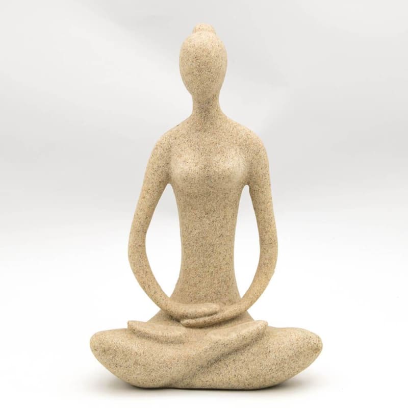 Woman Statue <br/> Zen Yogi Statue, Stone, 15 / 24 cm