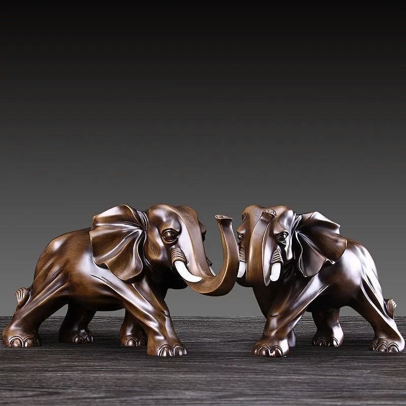 Elephant Statue <br/> Wood 15 cm