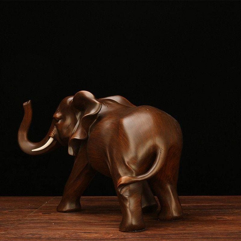 Elephant Statue <br/> Wood 15 cm