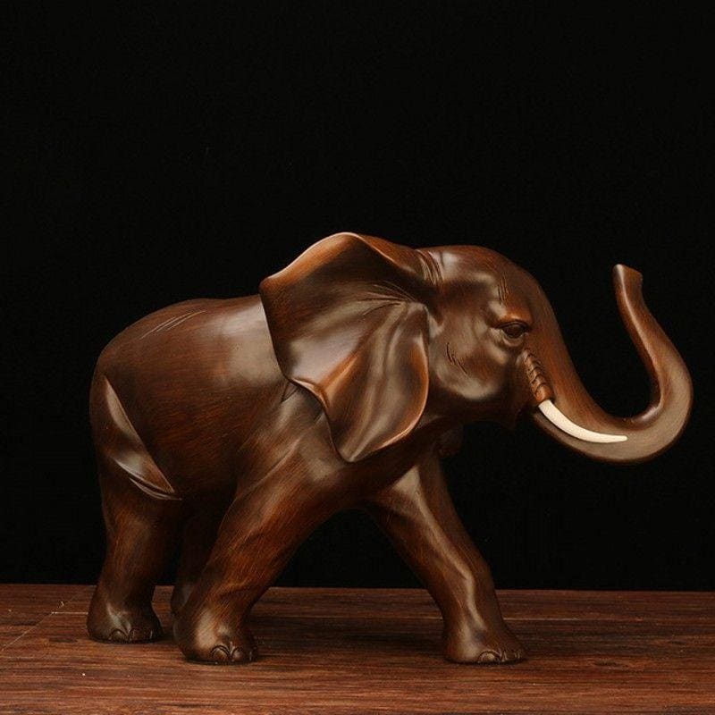Elephant Statue <br/> Wood 15 cm